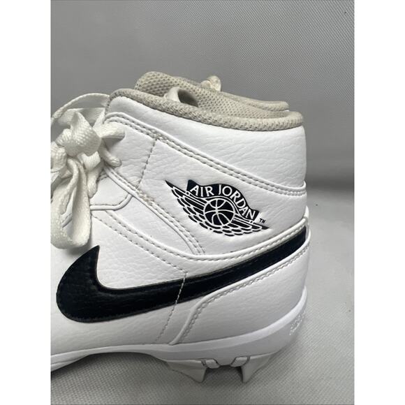 Nike Air Jordan 1 Mid Youth Multisport Cleat White Youth Size 5.5 HF6883-100 - Picture 4 of 12